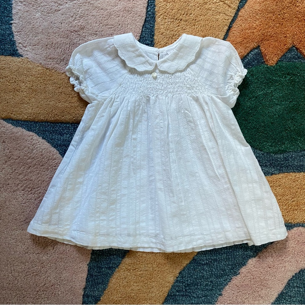 Tartine et Chocolat White Baby Dress 12M